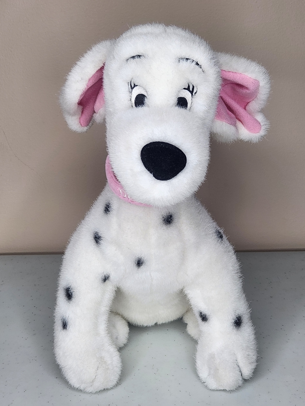 Disney Store 102 Dalmatians Dottie 14" Plush Dog Pink Collar Vintage